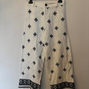 Zara embroidered pants